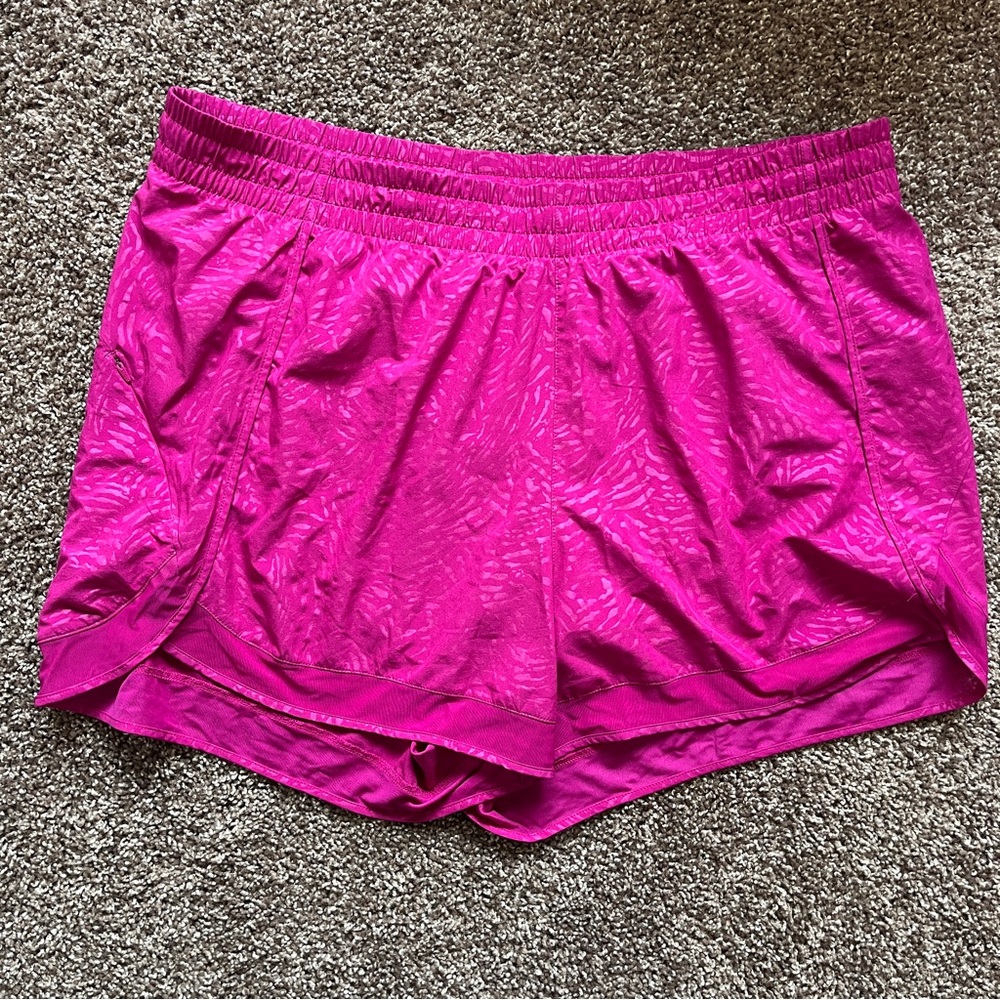 Athleta Hot Pink Mesh Race Run Short 4” Size 2X